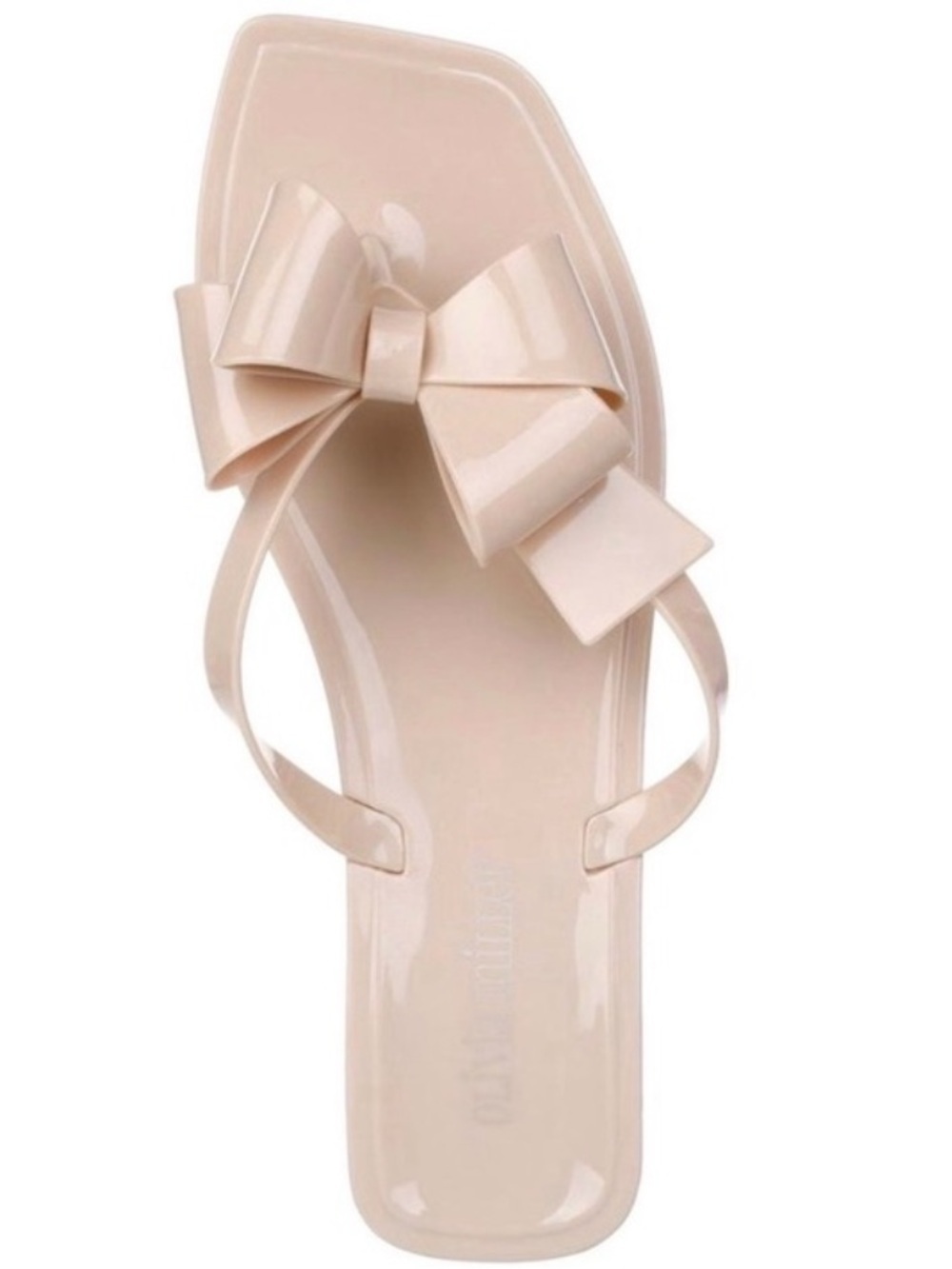 OLIVIA MILLER Women’s Nude Bow Flip-Flop Sandals!! NWT! 8